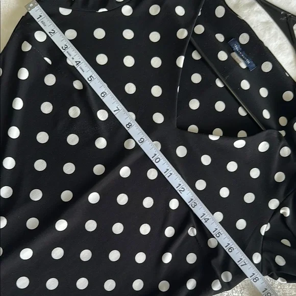 Tommy Hilfiger Polka Dot Black Shift Dress Size 6 - Picture 8 of 10